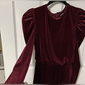 Express Burgundy Velvet Dress - Small